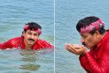 যমুনায় ডুব দিয়ে পানি পান বিজেপি নেতার, বললেন দূষণ অর্ধেক কমে গেছে